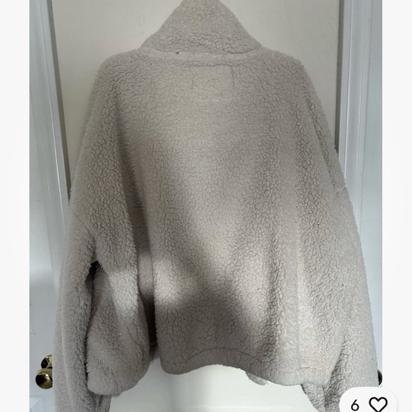 American Eagle This Feels Seriously Huggable Zip Sherpa Zip Up Women's Sz M - Picture 2 of 3